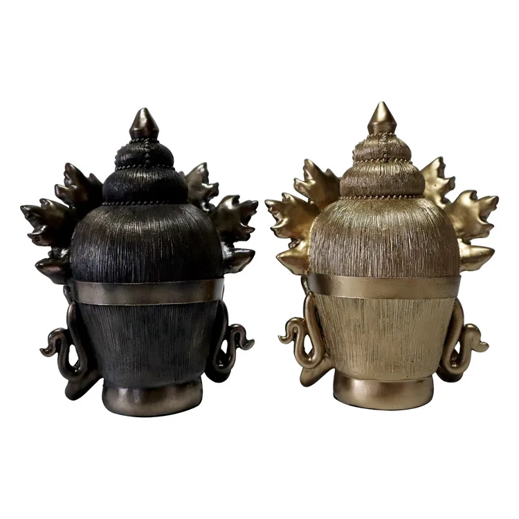 Новый стиль полированной медной порошковой бронзовой статуэтки Будды голова йога-клуба декор дома фигурки Юго-Восточной Азии Фэн Шуй статуэтка.