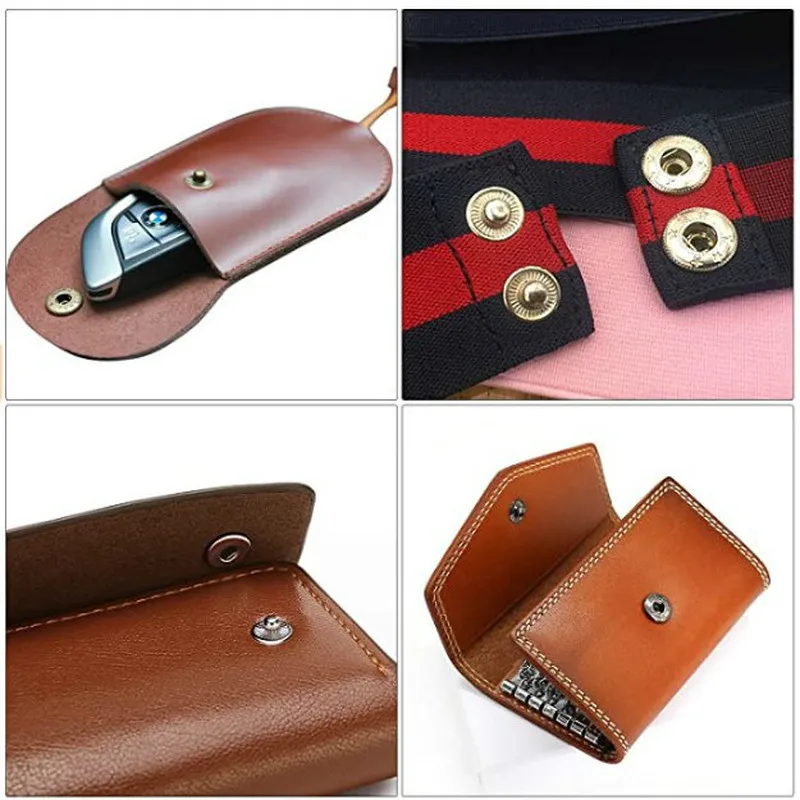 Металлические медные цветные кнопки пряжка двойного сложения кожаные застежки