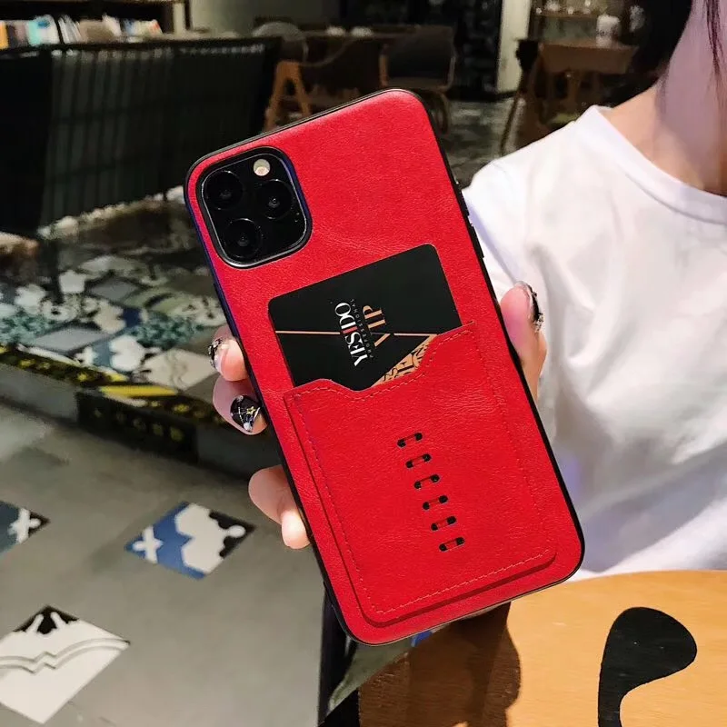 Новое поступление модный кожаный чехол для iPhone11proMax XR XS MAX функциональный