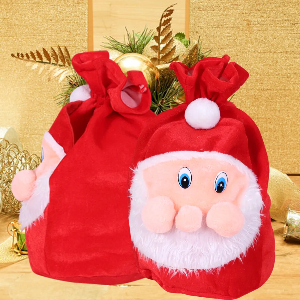 Рождественские подарочные сумки Санта Клауса упаковочные с новогодним