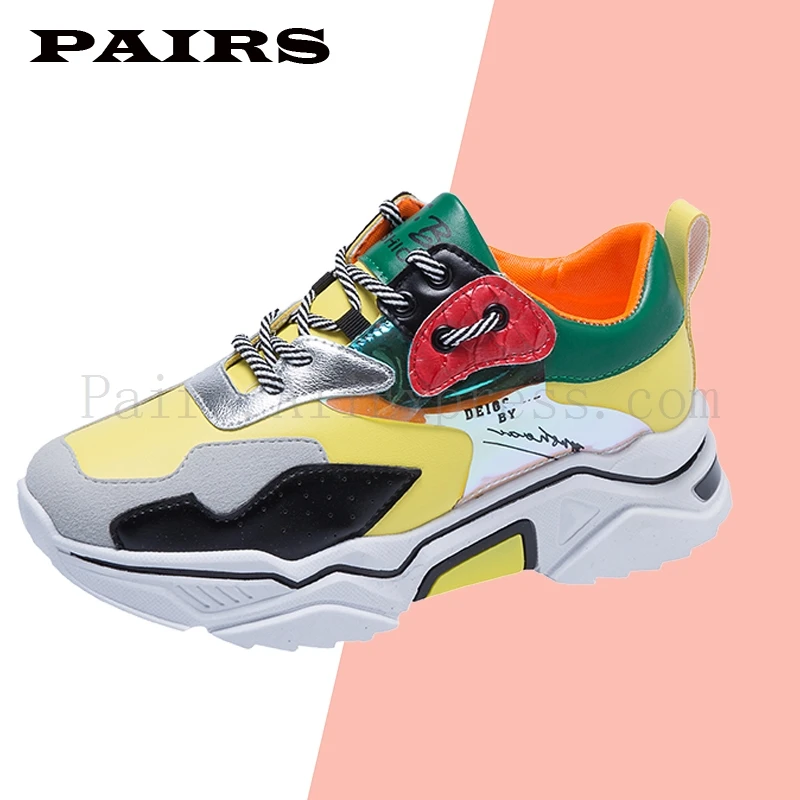 Роскошные Дизайнерские лоскутные модные кроссовки женские с перекрестной