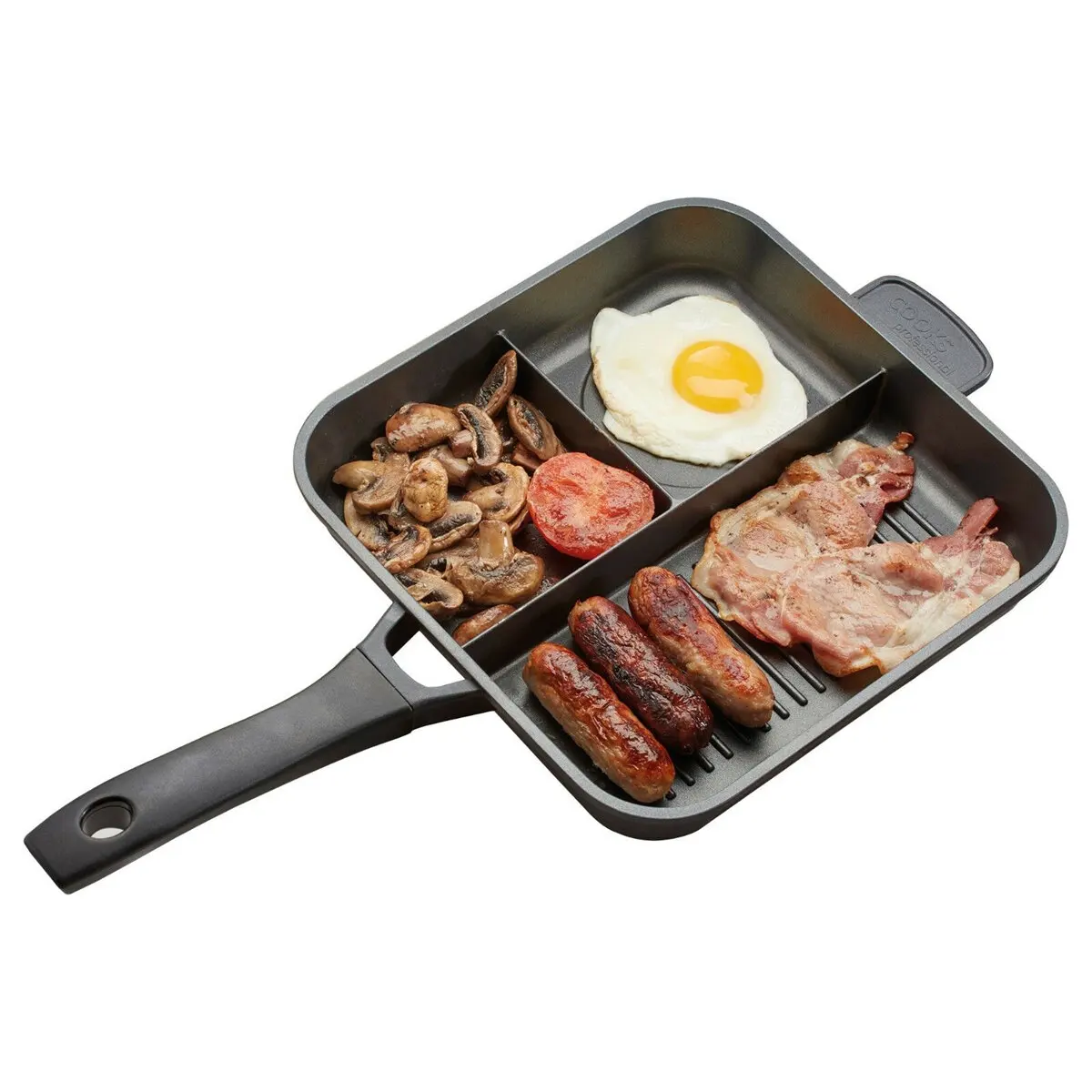 

3 In 1 Multi Section Frying Pan Non-Stick Breakfast Skillet Japanese Tamagoyaki Egg Rolls Non-stick Frying Pancake Pan