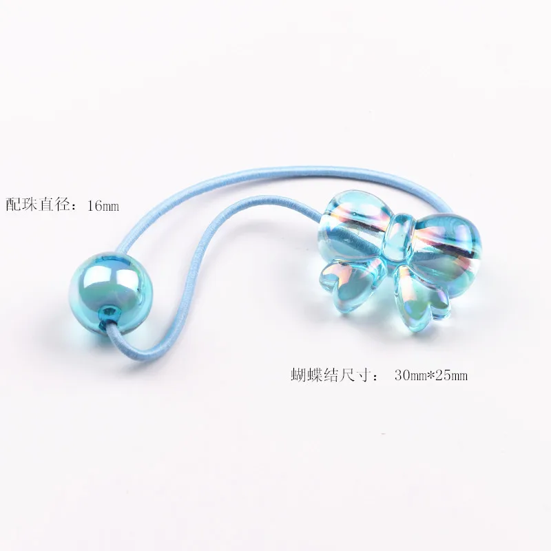 Новые креативные Милые Акриловые круглые резинки для волос с бабочками 2 шт.