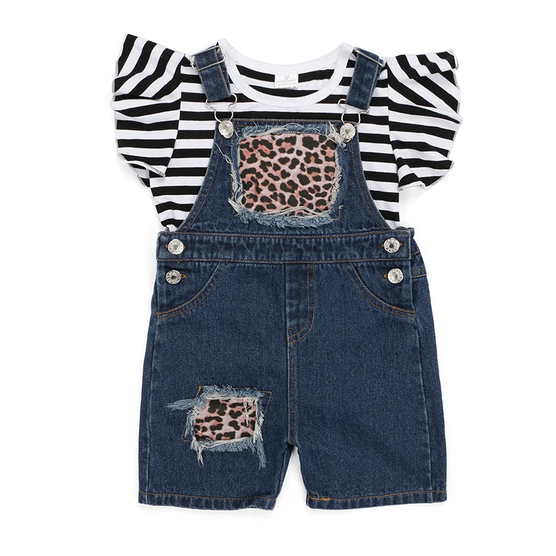 Kaiya Angle 2020 летняя одежда для маленьких девочек полосатая футболка с рукавами