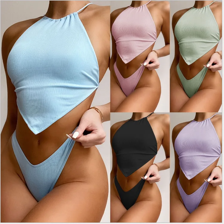 

2021 Bellyband Bikini New Swimsuit 2 Piece Sets Swimming Suit for Women Summer