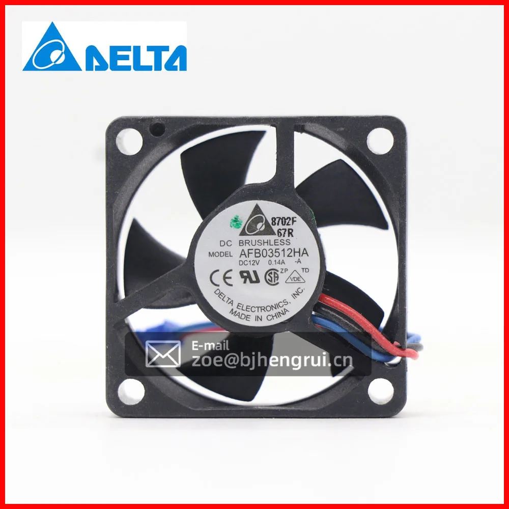 

AFB03512HA 3510 12 В постоянного тока, шарикоподшипники, свинцовые провода, мини-осевой вентилятор для видеокарты