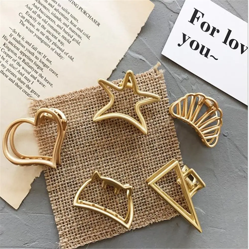 

European And American Style Temperament Geometric Starfish Hair Grab Mini Metal Hairpin Hair Accessory For Women