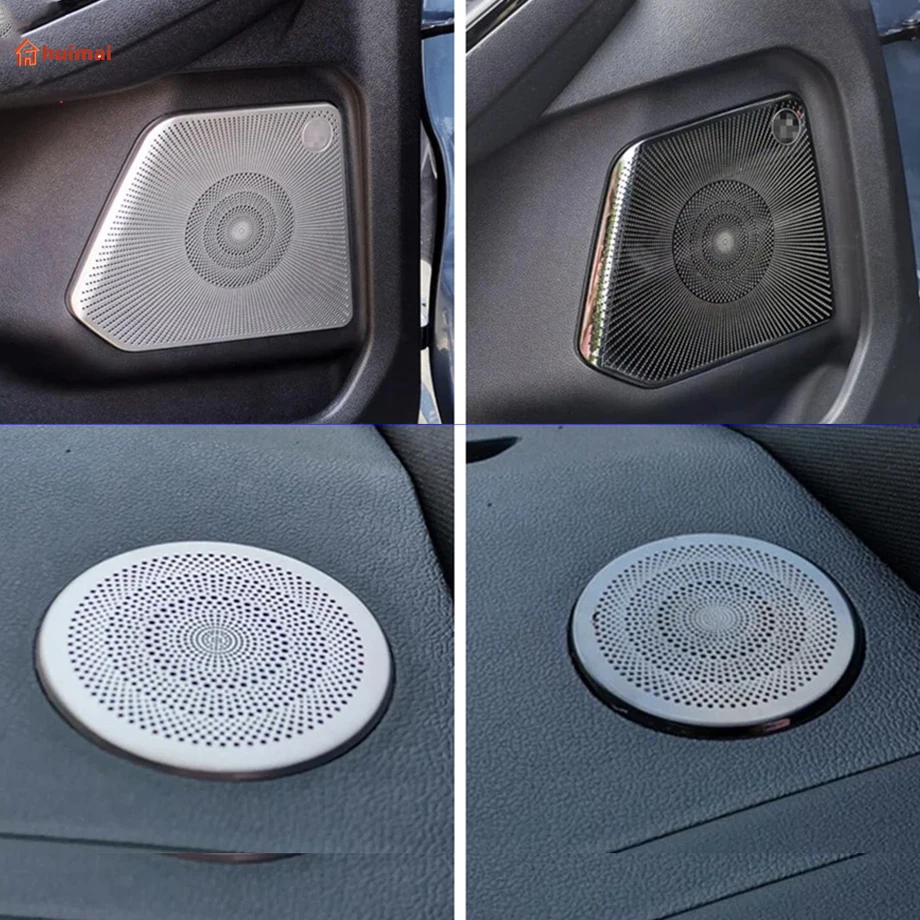 For Ford Escape  Kuga 2020 2021 Dashboard Instrument Panel Speaker Door Sound Cover Trim Stainless Steel Interior Accessories