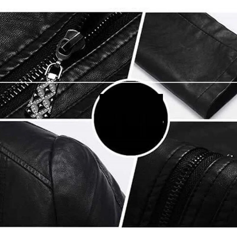 2019 New Brand Autumn Women Pu Leather Jacket Woman Zipper Short Coat Female Black Red Punk Bomber Slim Faux Leather Outwear