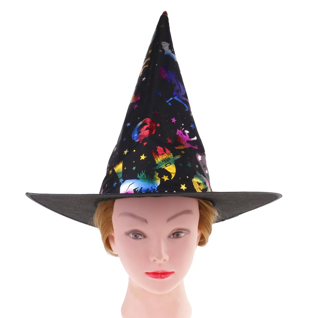 

Colorful Halloween Wizard Hat Witch Hat for Fancy Dress Party Costumes