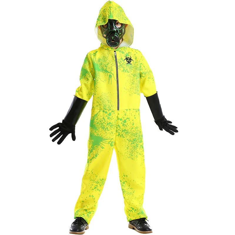 

Halloween Child Resident Zombie Chemical Protective Clothing Radiation Evil Jumpsuit Bod Girl Fancy Dress