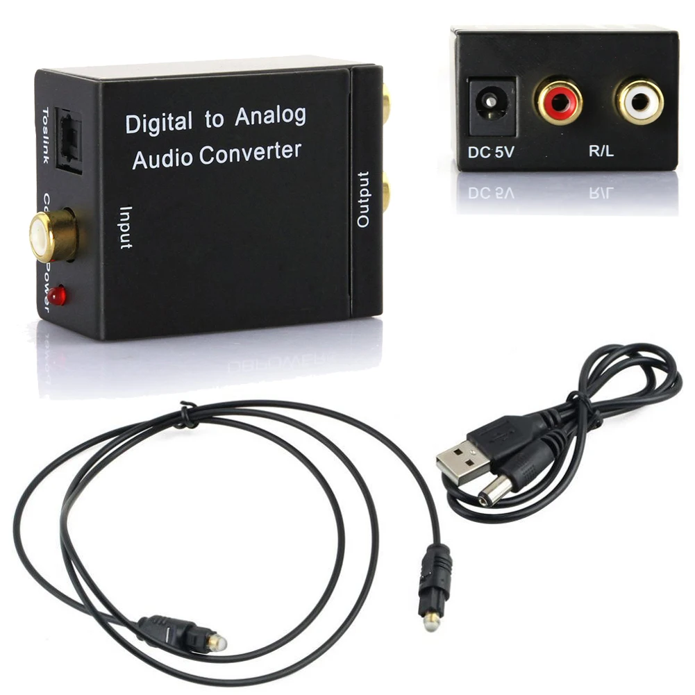 

Digital Optical CoaxCoaxialToslink to Analog RCA L/R Audio Converter Adapter Digital to Analog Audio Converter Audio Switching