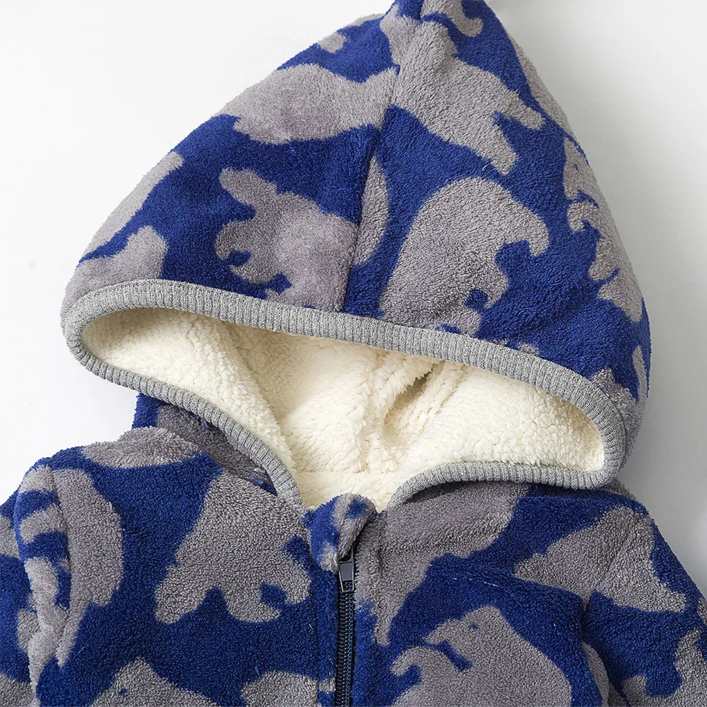 Autumn Winter Warm Jackets Boys Girl Coats Kid Zip Thick Long Sleeve Cotton Snowsuit Hoodie newborn Overcoat baby warm Clothing