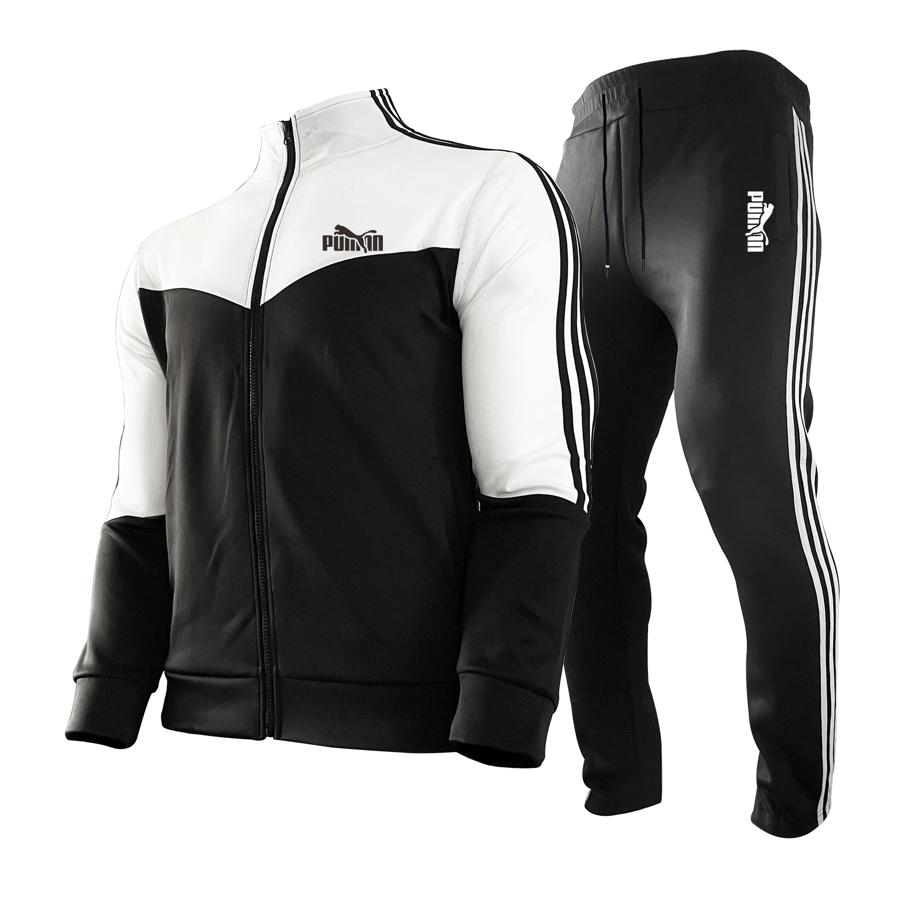 

2021 Brand Printing men's new sportswear autumn suit clothing sportswear men's zipper sweatshirt + sports pants men's sportssuit