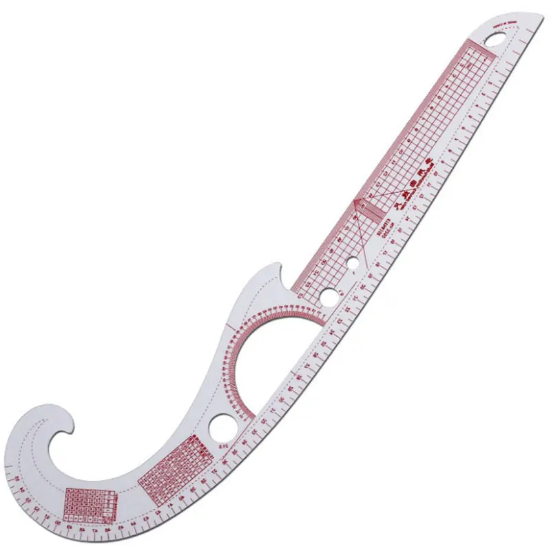 

Multi-function Plastic French Curve Sewing Ruler Measure 360 Tailor Ruler Degree Tools Bend Ruler Making Design Clothin