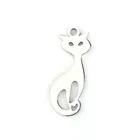 Новая мода 304 для питомцев из нержавеющей стали Подвески милый кот животных Серебряный Цвет для бижутерии, материал для рукоделия, аксессуары, цельнокроеное платье