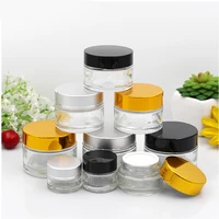 10pcs 5g 10g 20g 30g 50g empty transparent glass jar containers cosmetic cream lotion powder bottles pots travel ointment box