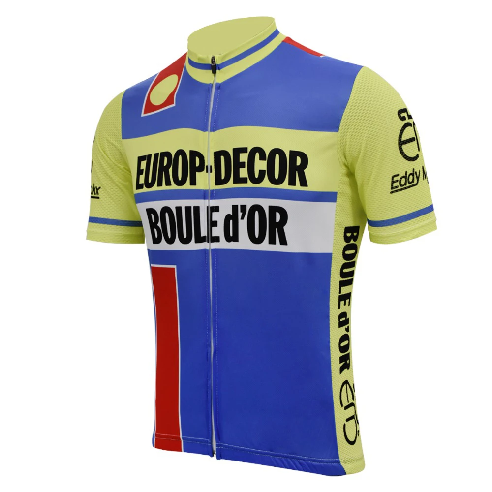 Синяя желтая веломайка классический короткий рукав мужская летняя одежда для