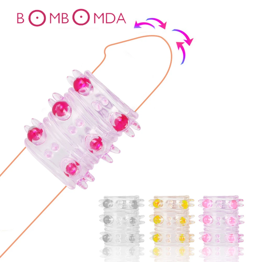 Силиконовые многоразовые насадки на пенис рукав гибкий увеличитель пениса