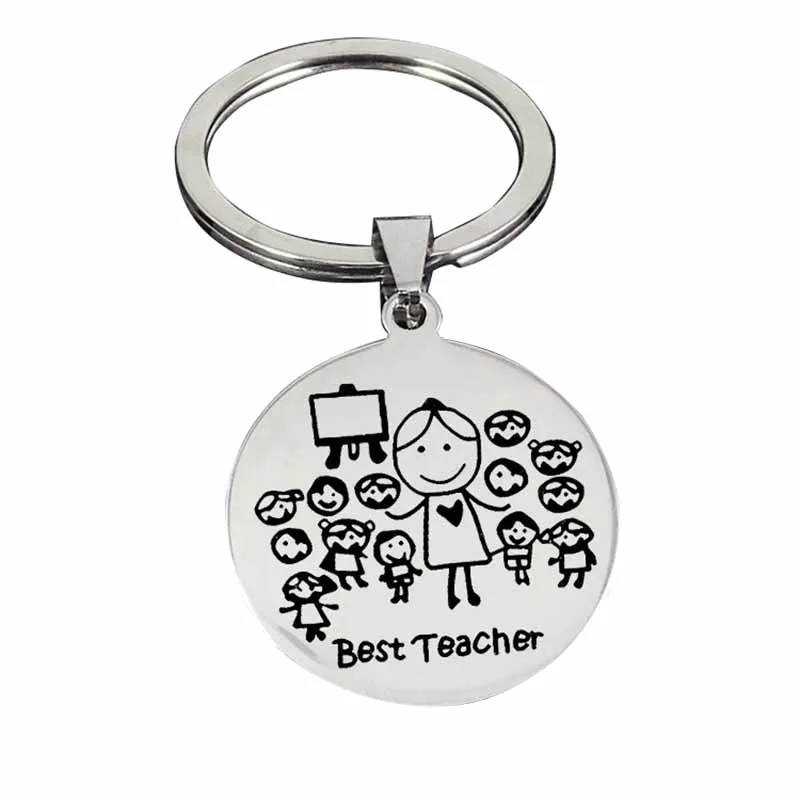 stainless steel YGLCJ брелок из нержавеющей стали, подарок на День Благодарения, подарок на День учителя, ювелирные изделия из нержавеющей стали для студентов, подарок для учителя - Цвет: stainless steel
