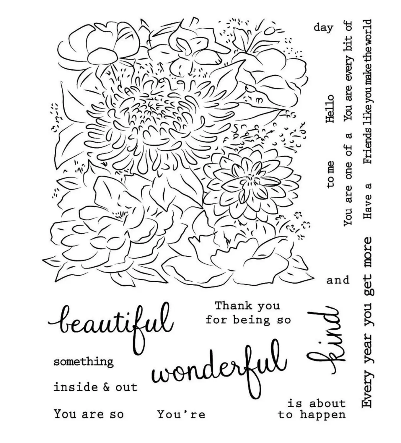 Цветочный прозрачный силиконовый штамп/печать для DIY скрапбукинга/декоративный