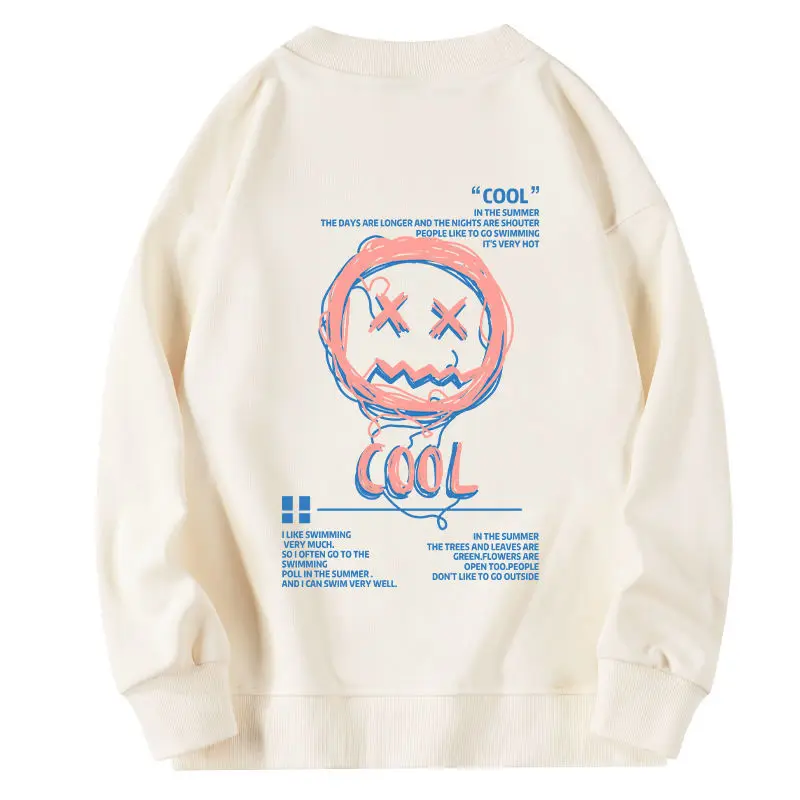 

2021 Spring New Thick round Neck Sweater Men's All-Matching Couple Style Long-Sleeved Top Sweater Men's and Women's