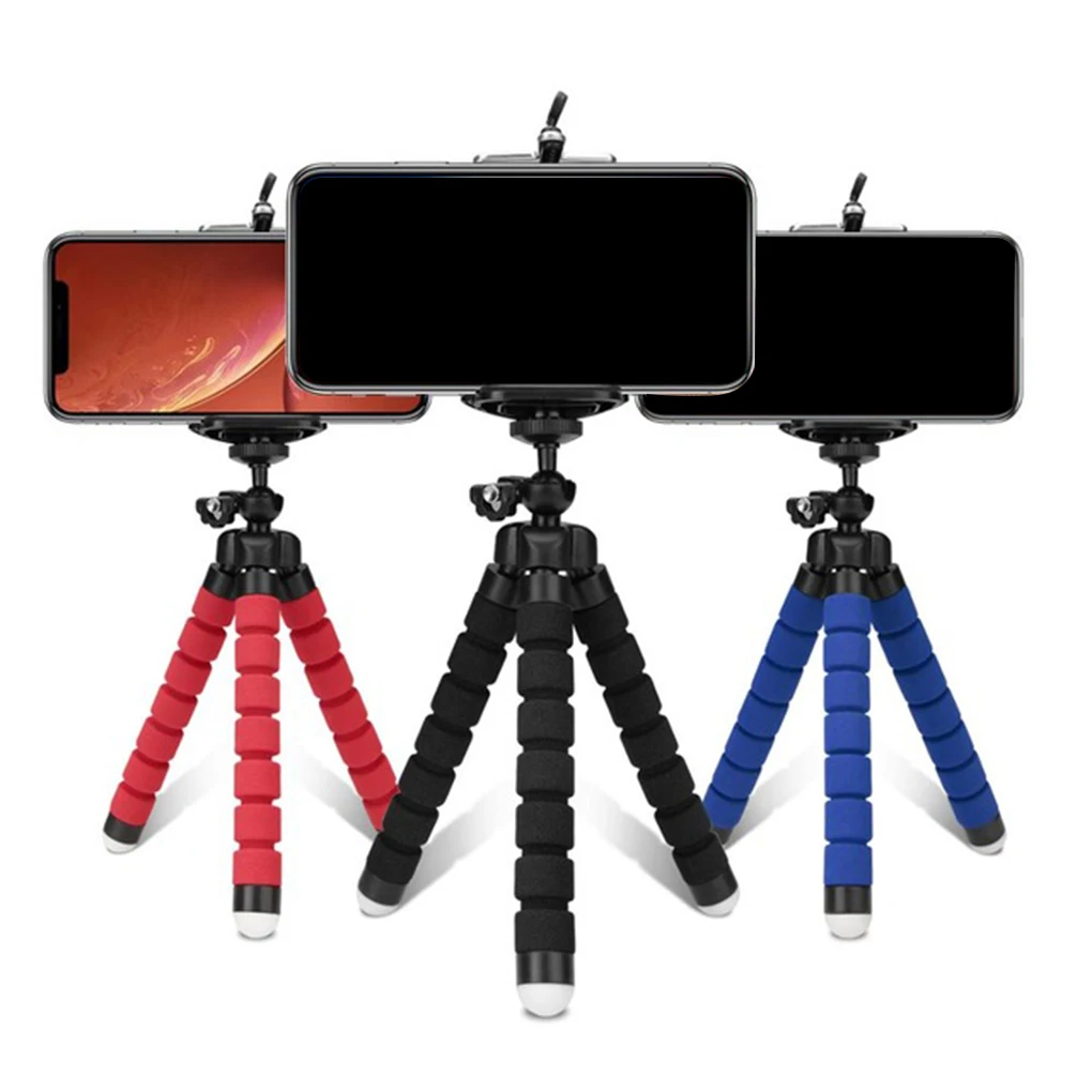 portable flexible sponge adjustable octopus tripod phone holder mount bracket car stand replacement for gopro orp phone socket free global shipping