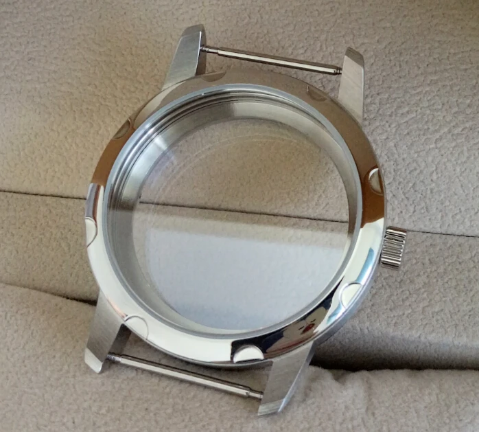 44 мм высокого качества 316L из нержавеющей стали корпуса часов Калибр ETA 6497/6498