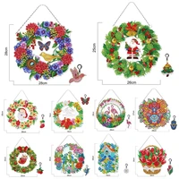 diy flowers diamond wreath for window decoration with led light diamond wreath for door hanging decorative wreaths with keychain