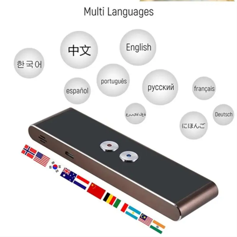 Портативный Умный переводчик речи T8 двухсторонний перевод в режиме реального