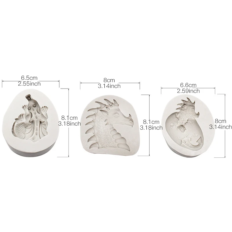 1 шт. пасхальное яйцо динозавра силиконовая форма помадки дракон для жевательной