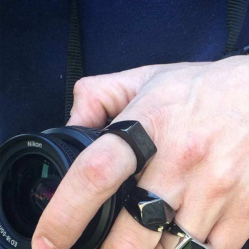 Плоские верхние кольца для мужчин из нержавеющей стали обручальные мужские