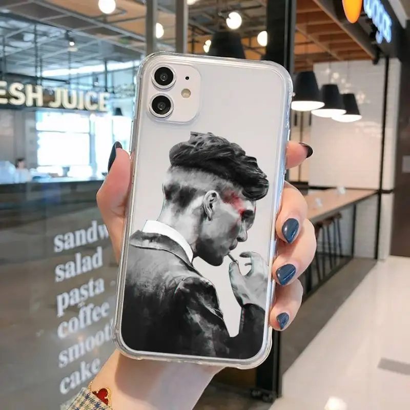 

Peaky Blinders Thomas Phone Case Transparent for iPhone 11 12 mini pro XS MAX 8 7 6 6S Plus X 5S SE 2020 XR