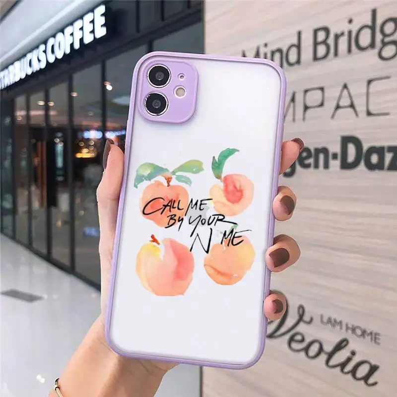 

Call Me by Your Name Phone Cases matte transparent For purple iPhone 7 8 x xs xr 11 12 pro plus max mini Clear Funda