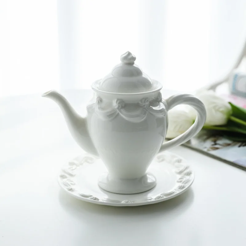 

Европейский стиль ретро рельефный керамический чайник для послеобеденного чая Западная еда чайник классическая бутылка набор посуды HP100502