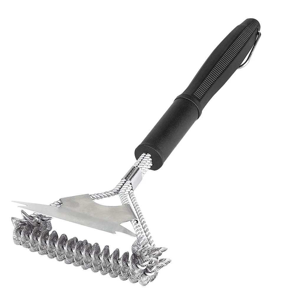 Кухонный прочный шпатель антипригарный барбекю чистящий Сейф 3 в 1 без проволоки