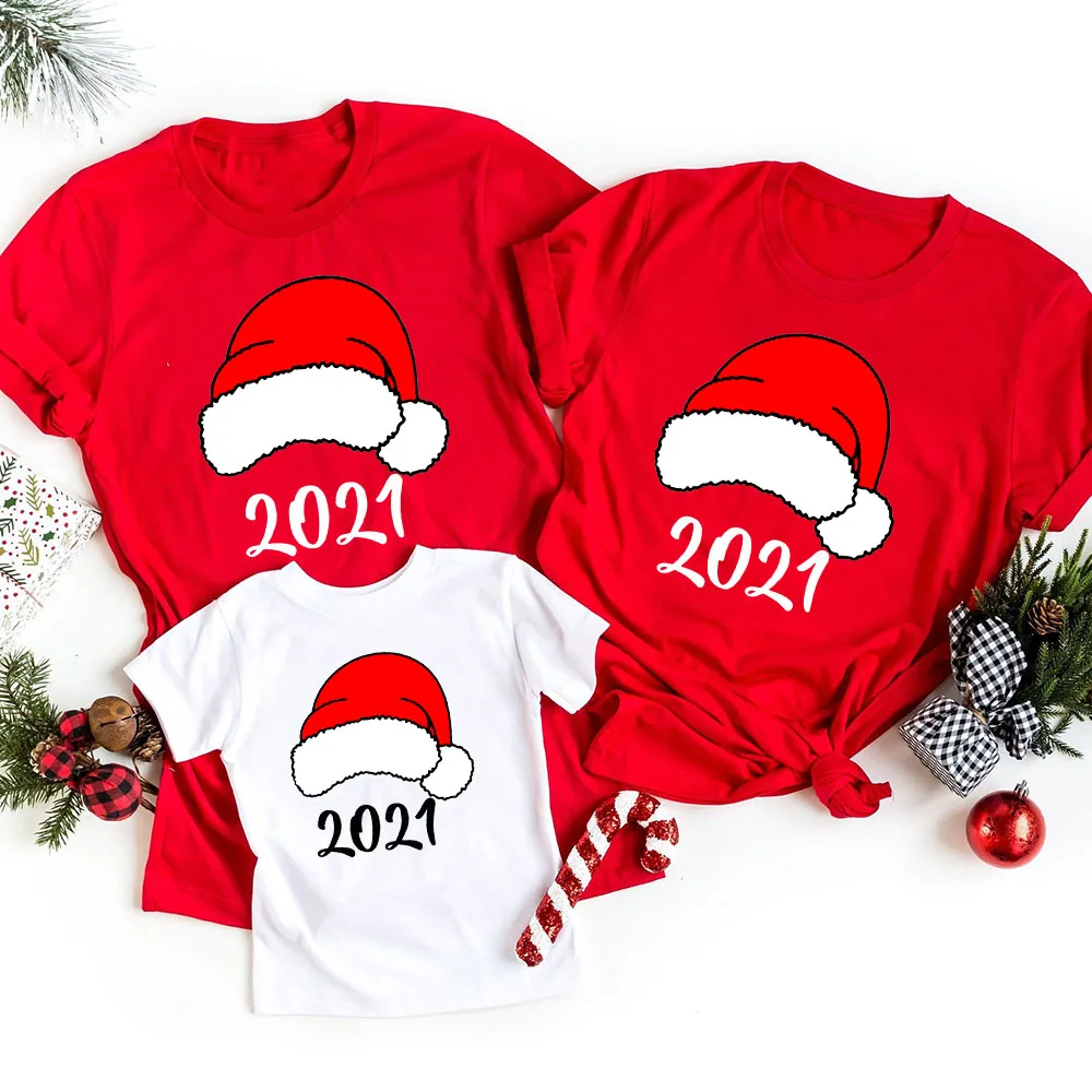 Ropa a juego de pap&aacute; mam&aacute;, familia, Navidad, Santa, manga corta, beb&eacute; mono de ni&ntilde;o, hijo e hija, camisetas de vacaciones-2