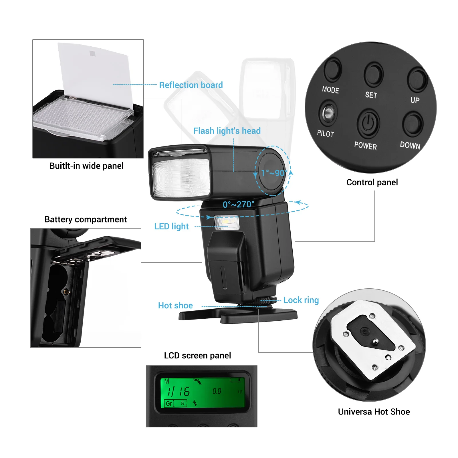Внешняя вспышка для камеры Andoer AD 560 II|flash speedlite|flash for canoncamera flash |