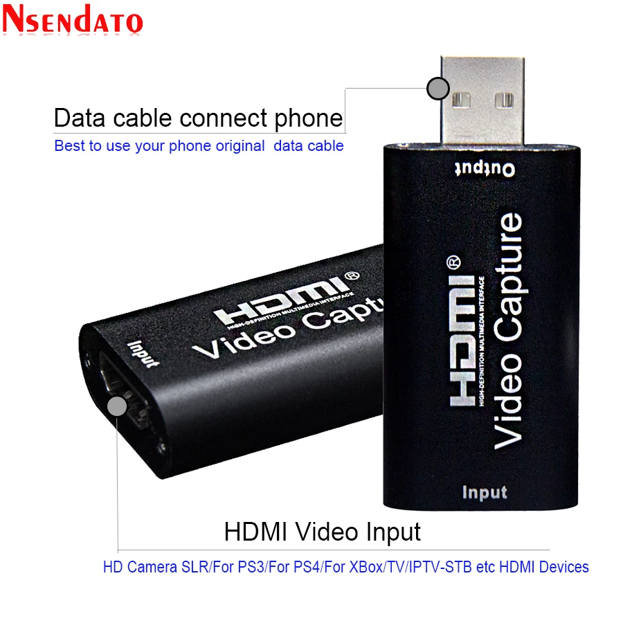 4K usb 2.0 HDMI видеорегистратор запись карта захвата адаптер с петлей аудио для PS4