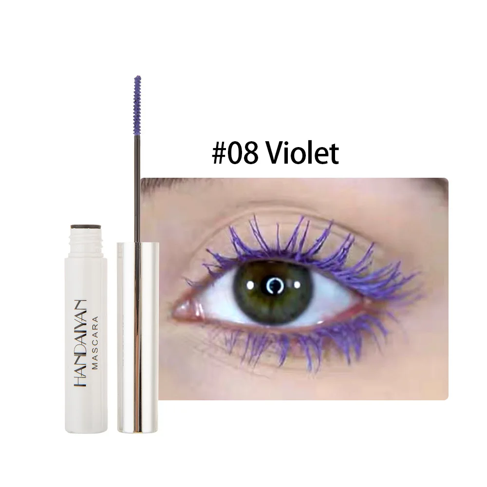 

Sexy Violet Makeup Mascara 2.5Mm Slim Brush Head Volumizes Lifts Lengthens Lashes Natural Waterproof Long Lasting 12 Colors