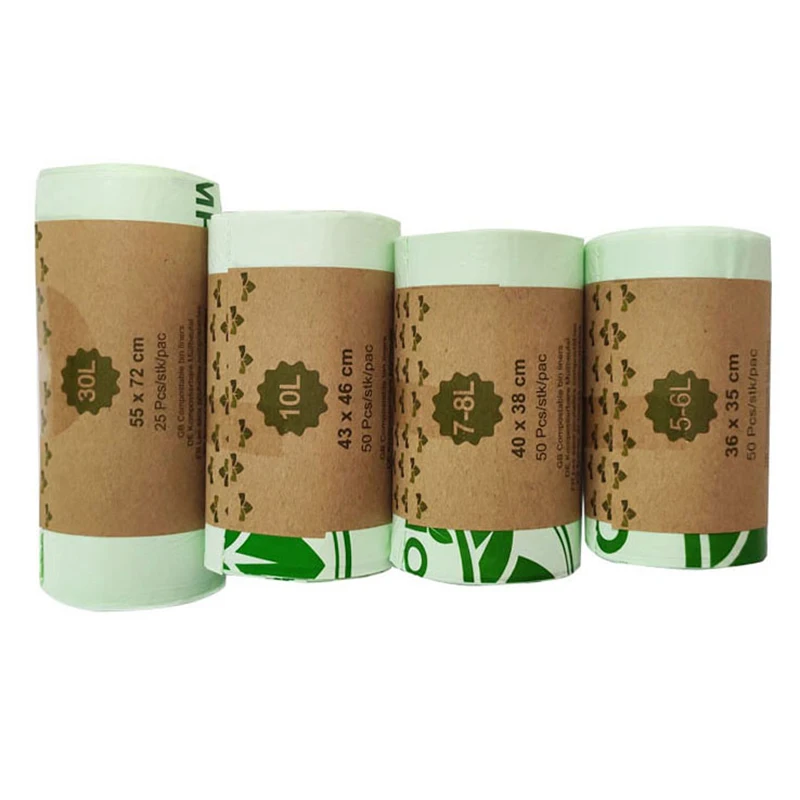 

50pcs kitchen compostable bags degradable garbage bags environmental protection biodegradable garbage bags