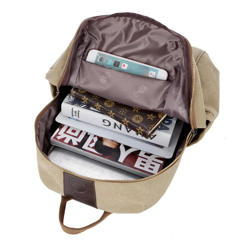 Винтажное крепкое полотно женский рюкзак ученик средней школы сумка дорожная На