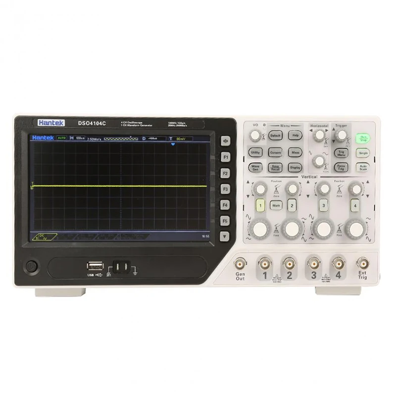 Цифровой осциллограф Hantek DSO4104C 4CH 100 MHz 1GSa/s + 1CH генератор сигналов с функцией Arbitary |