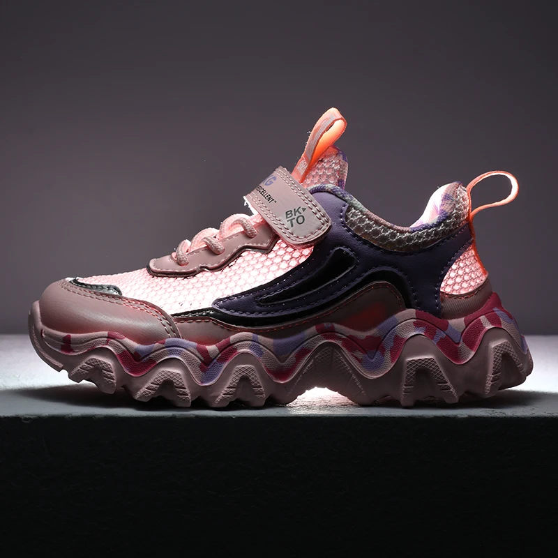 

Best Selling Jogging Walking Shoes Girls Mesh Kids Designer Shoe Hook & Loop Girls Sneakers Sport Shoes For Children School Shoe