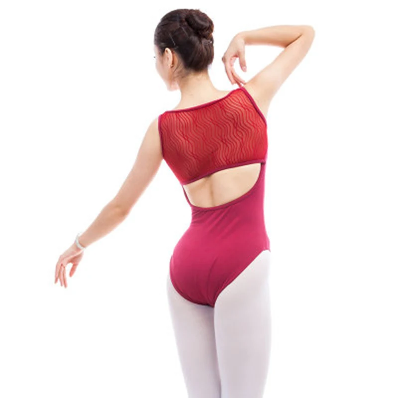 Хлопковое балетное трико из спандекса Купальник для женщин без рукавов балетные