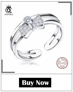 ORSA JEWELS женское серебряное кольцо из натуральной 925 пробы, 4 цвета, AAA кубический циркон, набор Зубцов, женское модное ювелирное изделие для вечеринки SR58