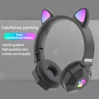 Светодиодный ные Bluetooth-наушники со светодиодсветильник кой и кошачьими ушками, с микрофоном