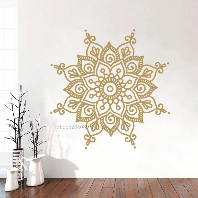 Мандала на платформе в богемном стиле Наклейки стены Виниловый фон для студии