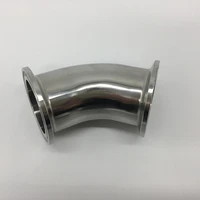 19mm 51mm od 1 5 tri clamp 304 stainless steel sanitary ferrule 45 degree elbow pipe fitting for homebrew