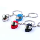 Лидер продаж, металлический мотоциклетный брелок в форме шлема, модный, стерео, мотоциклетный шлем, автомобильная сумка, брелок для ключей, подарочные украшения